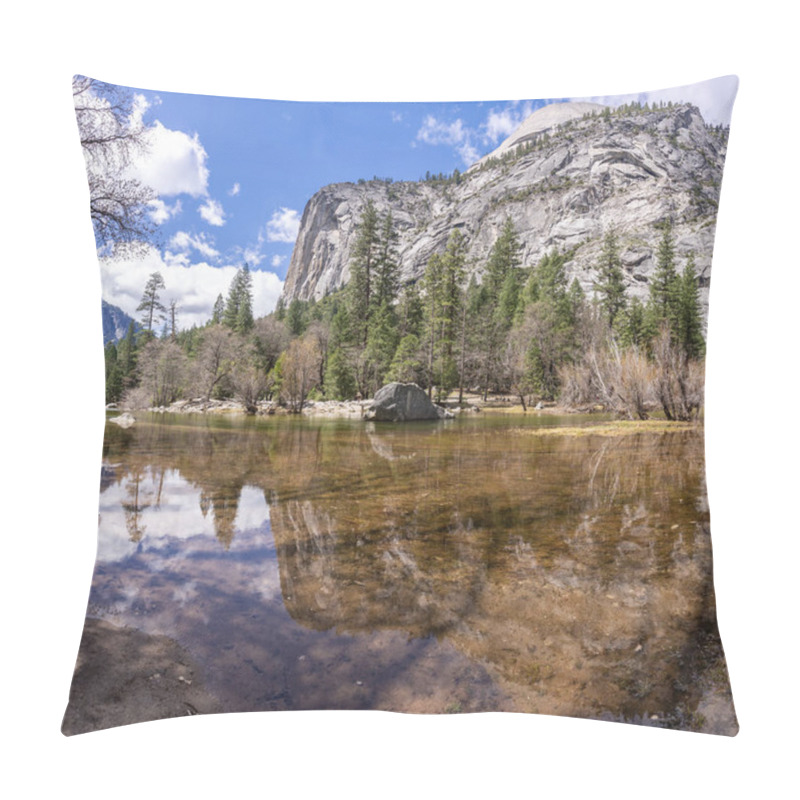 Personality  Mirror Lake At Yosemite Valley National Park In California San Francisco USA Pillow Covers