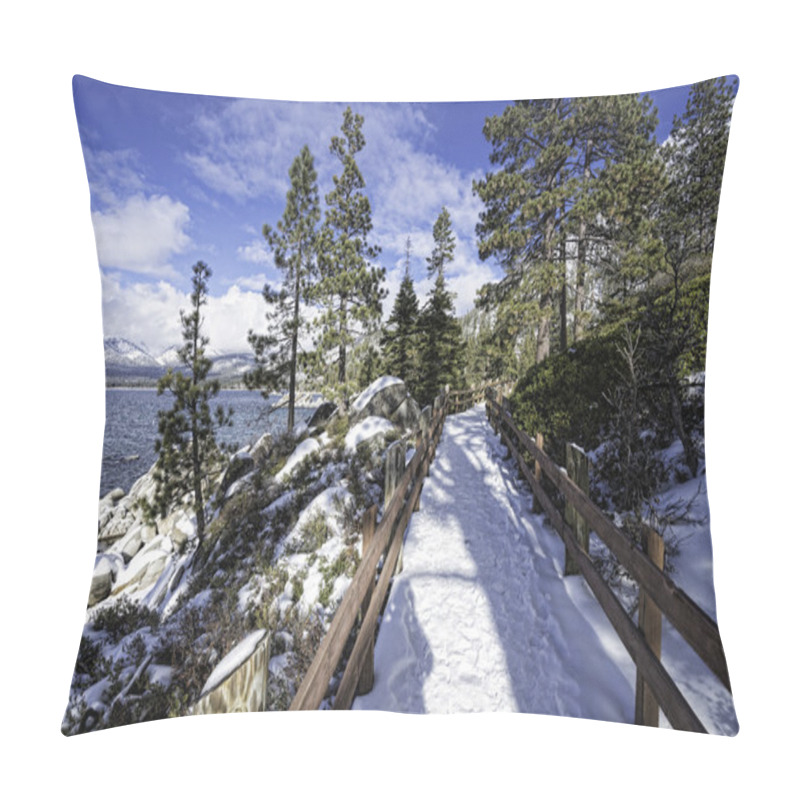 Personality  Boulders And A Wood Fence Pillow Covers