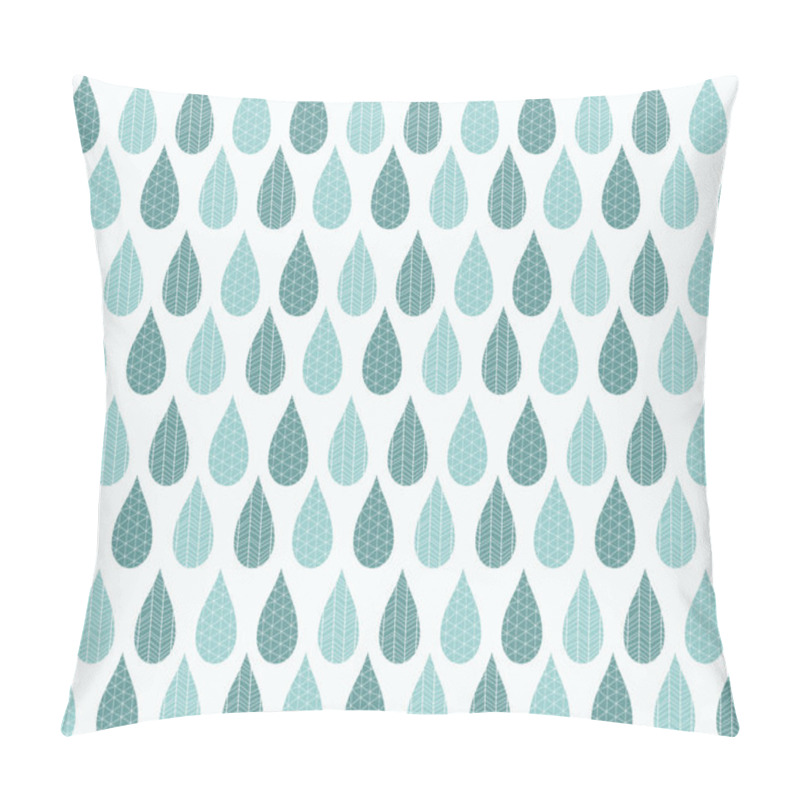 Personality  Seamless Pattern With Ornamental Rain Drops And Line Drawings Pillow Covers