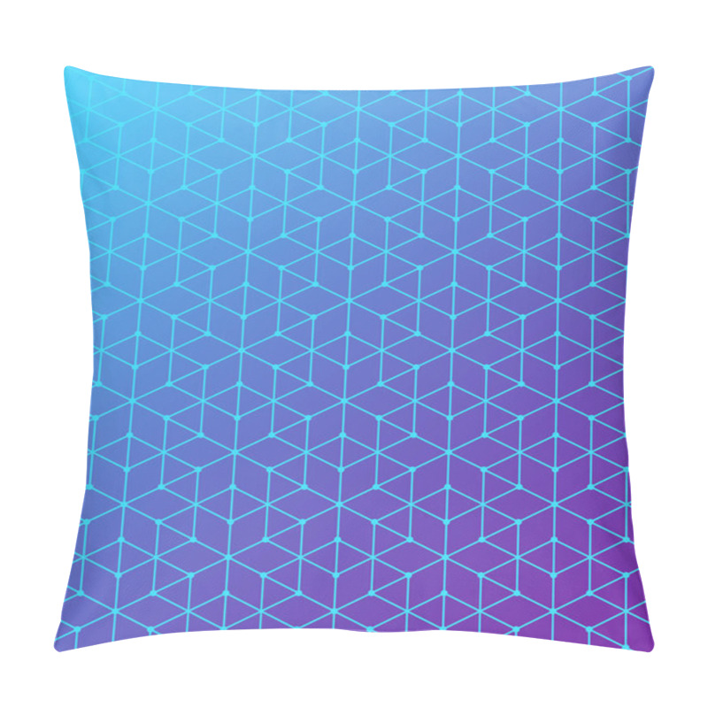 Personality  Geometric Pattern Of Intersecting Lines. The Blue Is A Purple Gradient. Abstract Background For Your Design. Vector. Pillow Covers