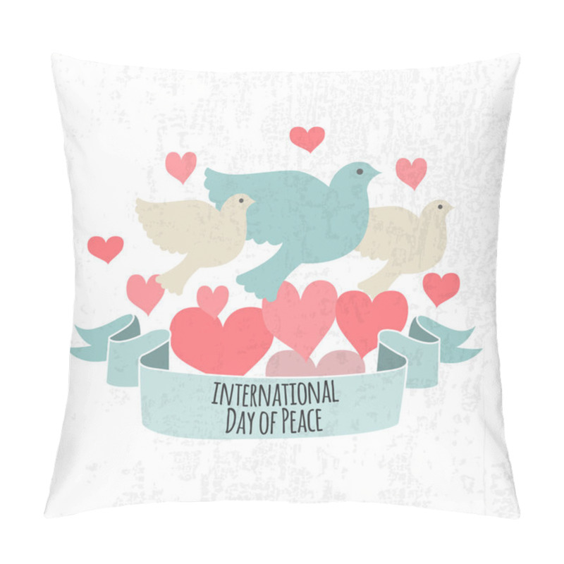 Personality  International Day Of Peace Vector Illustration Pillow Covers