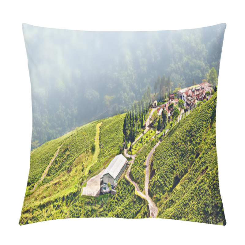 Personality  View From Darjeeling City, Queen Of Hills, Tea Plantation Garden, Fog Rolling Down From Hill Pillow Covers