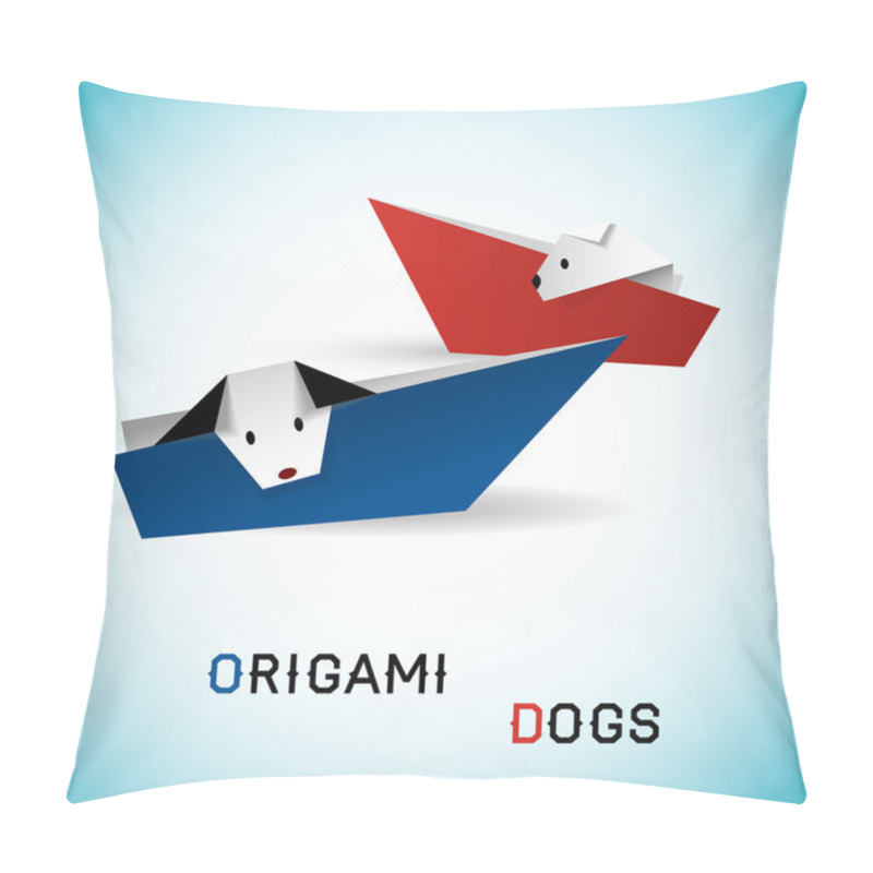 Personality  Dogs In Boats Origami Pillow Covers