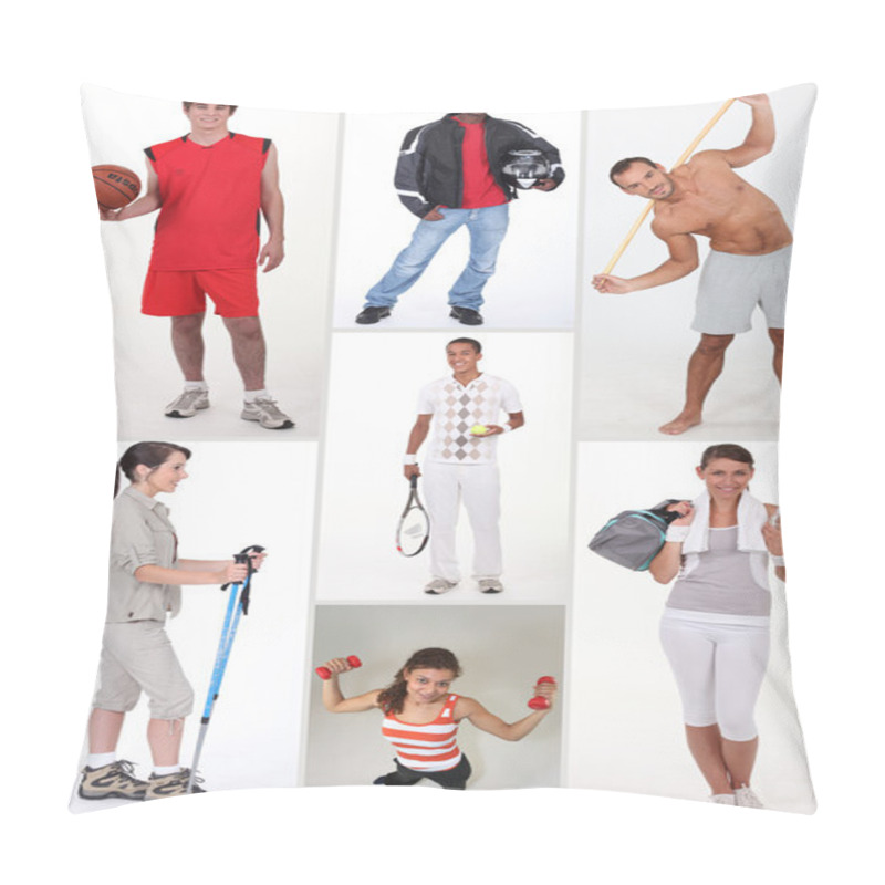 Personality  Collage Of Athletic Pillow Covers