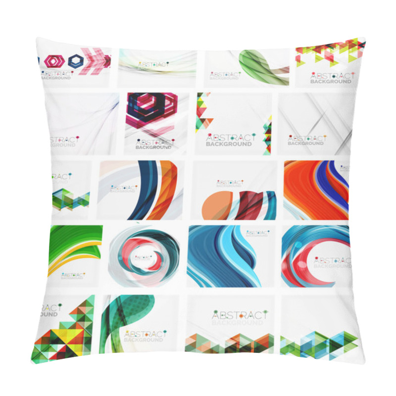 Personality  Various Set Of Geometric Abstract Backgrounds Pillow Covers