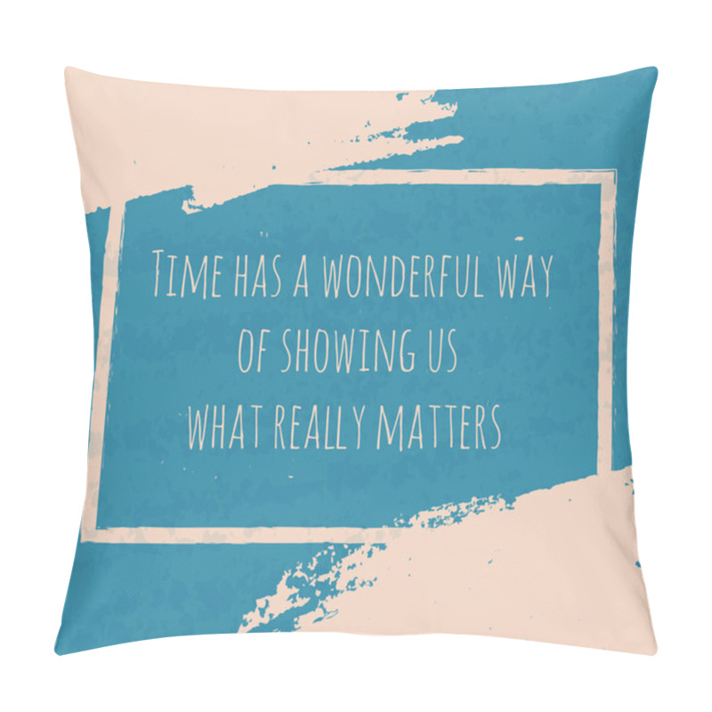 Personality  Creative Typographic Poster Hand Drawing In The Form Of Quotes And Phrases To Raise Morale And Good Mood Are Written In White Ink Brush In Blue. Vector Illustration Pillow Covers