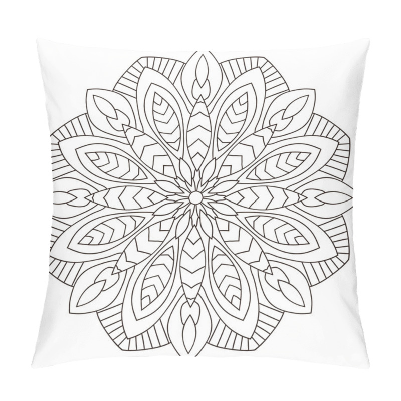 Personality  Floral Geometric Pattern, Ethnic Circular Pillow Covers