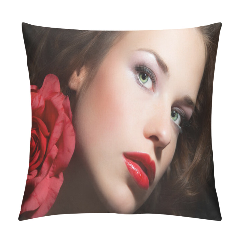 Personality  Beauty With Rose Pillow Covers