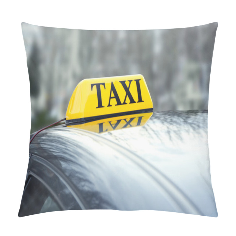 Personality  Taxi Sign On Car Pillow Covers