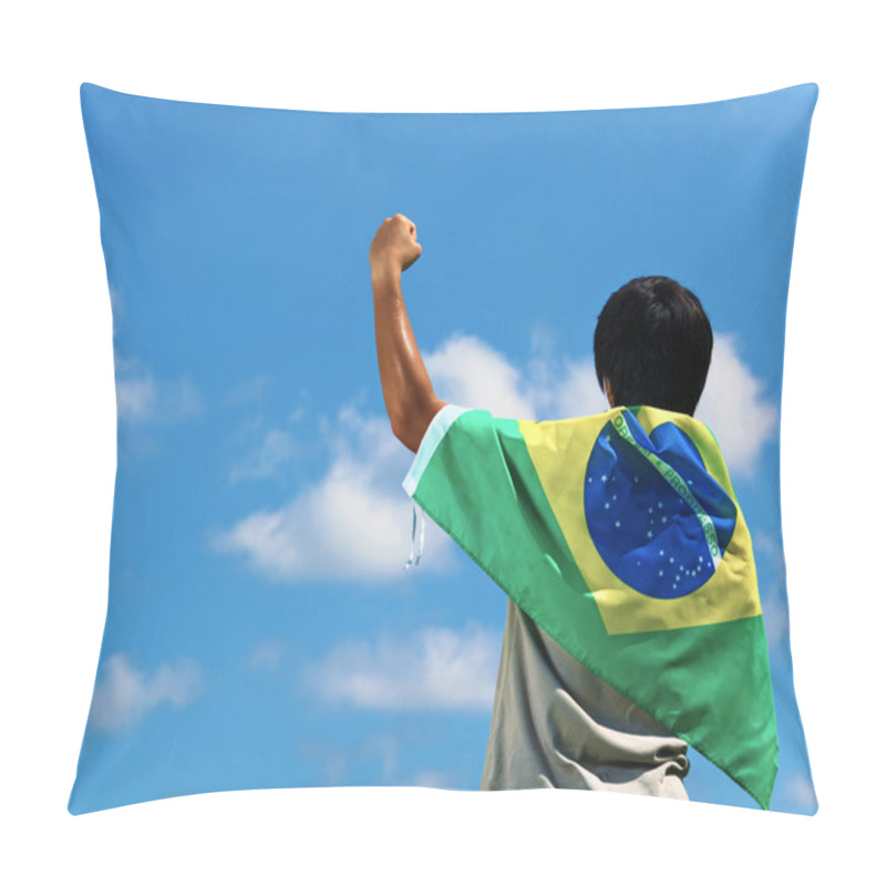 Personality  Brazil Supporter Hand Up Pillow Covers