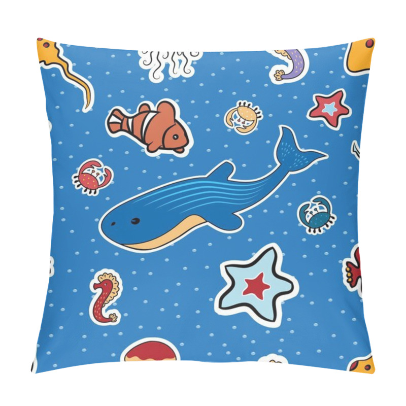 Personality  Seamless Pattern With Fish Pillow Covers