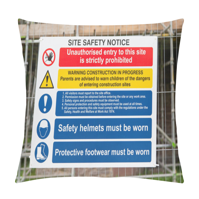 Personality  Construction Signs Building Site Pillow Covers