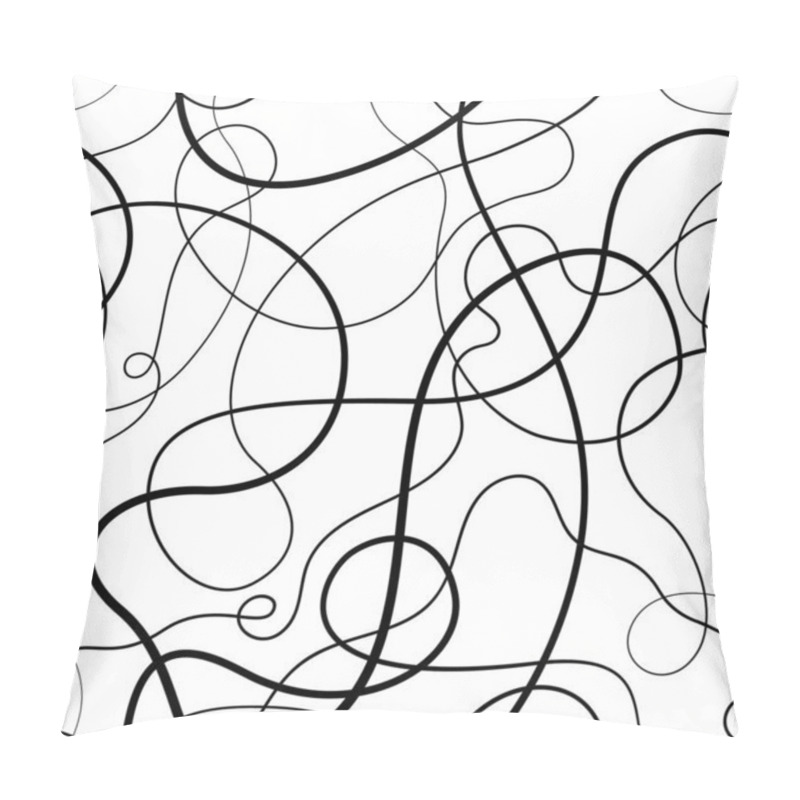 Personality  Seamless Vector Pattern Tangled Lines 24062021 Pillow Covers