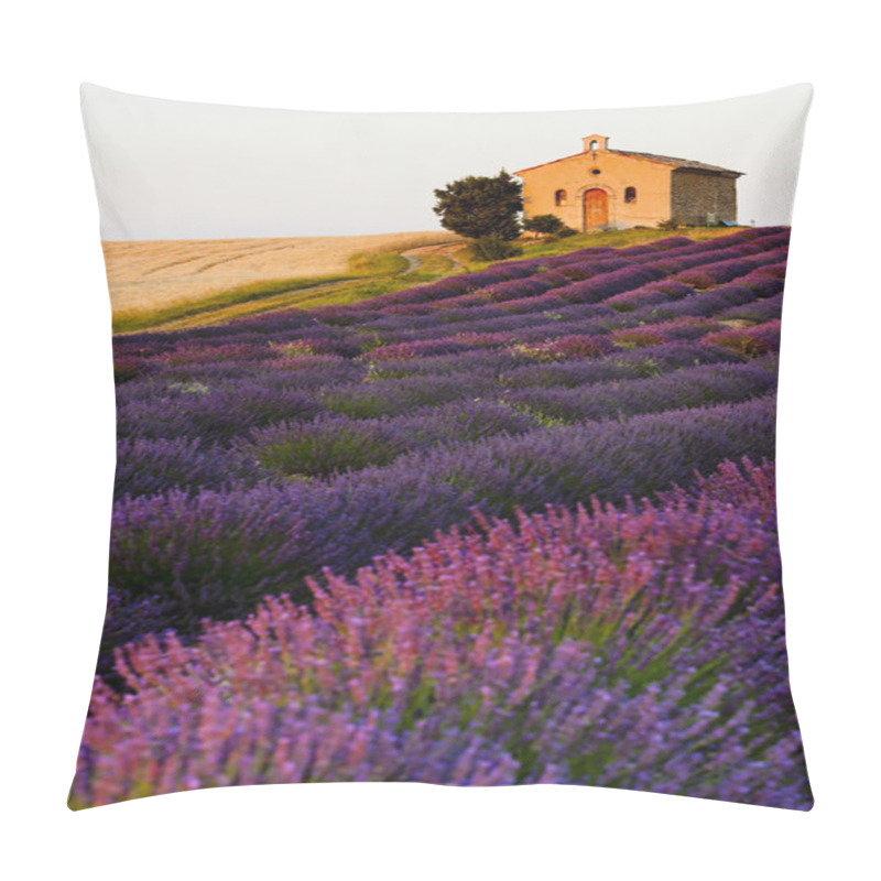 Personality  Chapel With Lavender And Grain Fields, Plateau De Valensole, Pro Pillow Covers