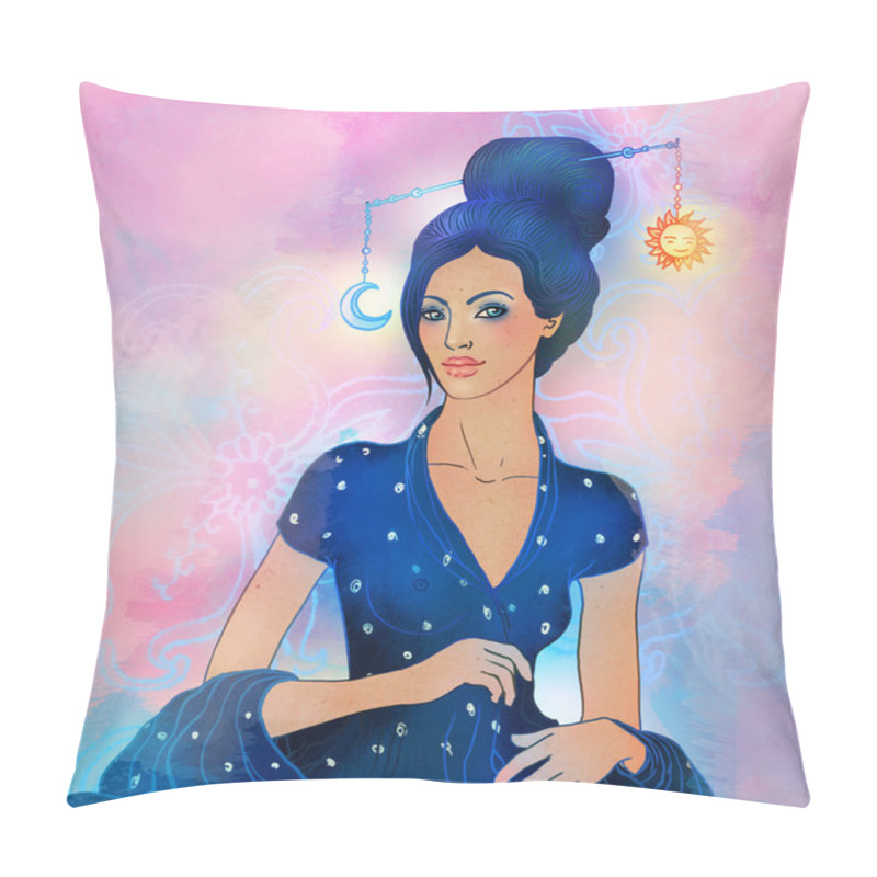 Personality  Libra Astrological Sign As A Beautiful Girl Pillow Covers