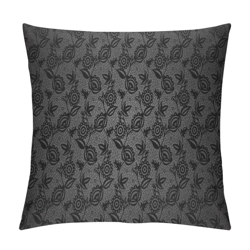 Personality  Black Lace Background Pillow Covers