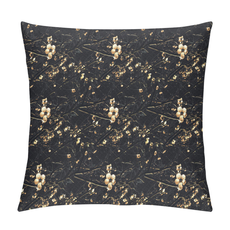 Personality  Flowers And Branches Dark Pattern Pillow Covers