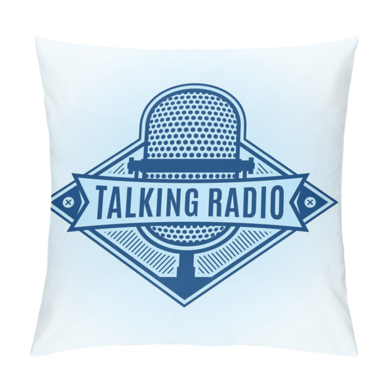 Personality  Talking Radio Logo Pillow Covers