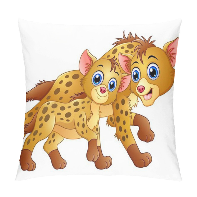 Personality  Happy Adult Hyena And Cub Hyena Pillow Covers