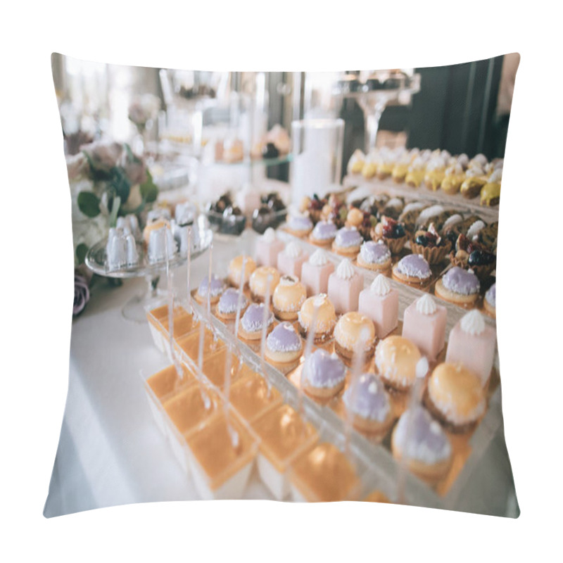 Personality  Delicious Wedding Desserts On The Table, Catering Service Pillow Covers