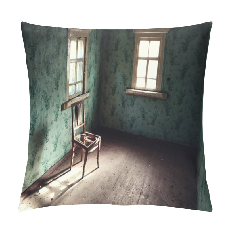 Personality  Interior Of An Abandoned Room With Bright Daylight Through Windows. Pillow Covers