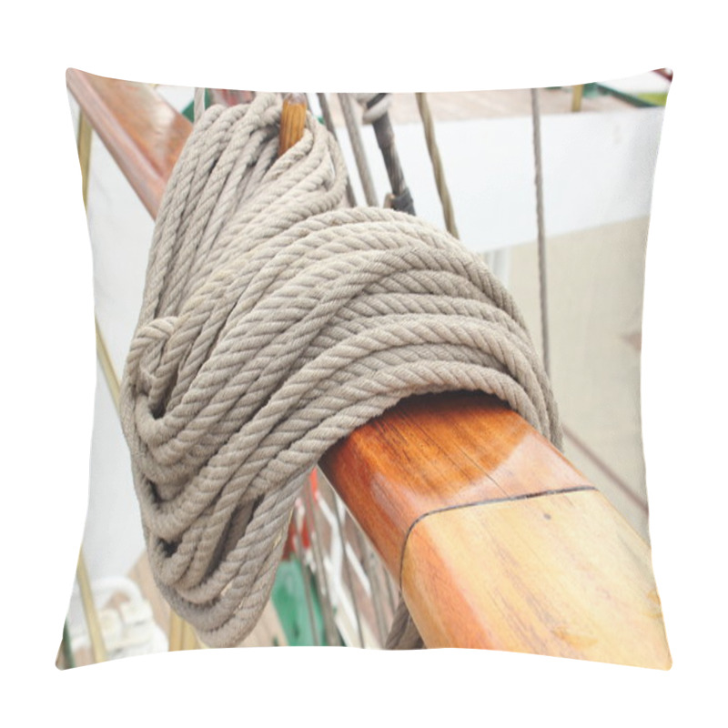 Personality  Closeup Of Thick Ropes On Sailboat Pillow Covers