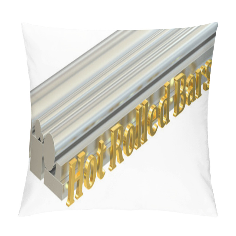 Personality  Hot Rolled Bars Concept, Rolled Metal. 3D Rendering Pillow Covers