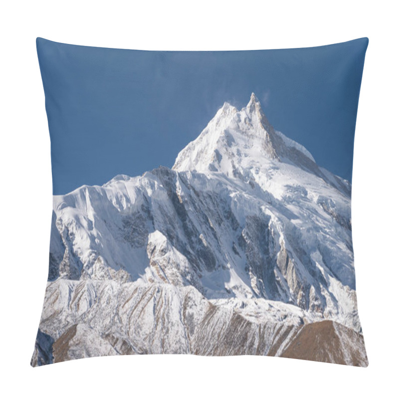 Personality  Manaslu Mountain Peak, Eighth Highest Mountain Peak In The World, Himalayas Mountain Range, Nepal, Asia Pillow Covers