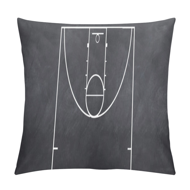 Personality  Basektball Court Sketch Pillow Covers