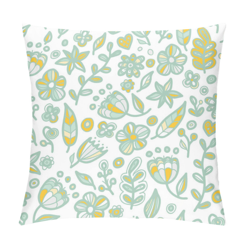 Personality  Floral Seamless Floral Pattern In Doodle Style. Pillow Covers