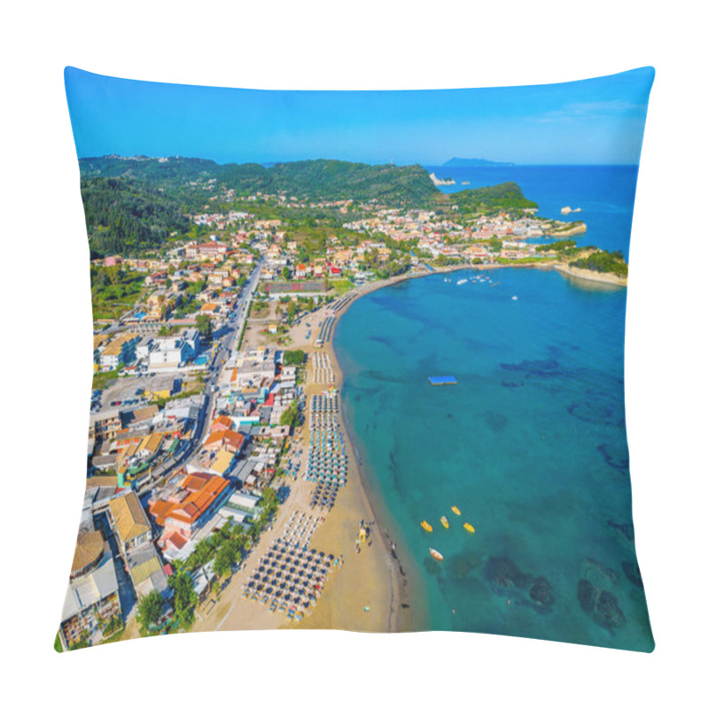 Personality  Panorama View Of Sidari Beach At Corfu, Greece. Pillow Covers