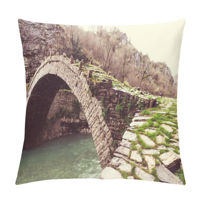 Personality  Old Bridge In Greece Pillow Covers