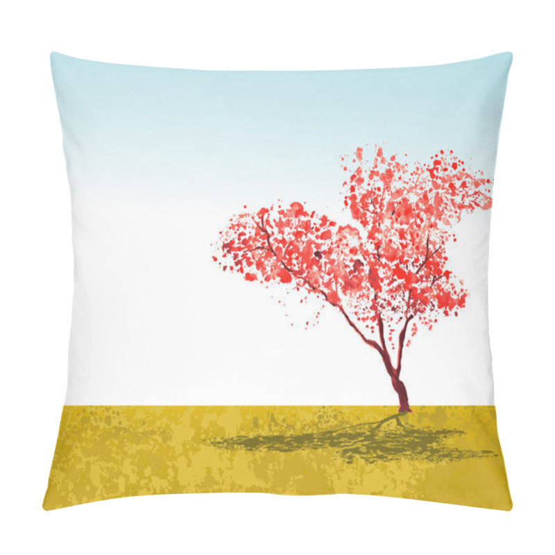 Personality  Beautiful Sakura Tree In Park Pillow Covers