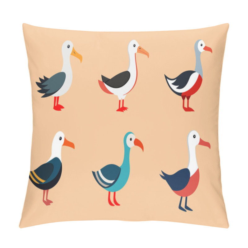 Personality  Cute Albatross Illustration Bundle Perfect For Ocean-themed Designs, Nature Projects, Greeting Cards, And Creative Artwork. Pillow Covers