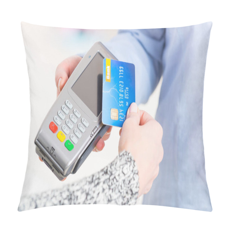 Personality  Paying With Contactless Credit Or Debit Card Pillow Covers