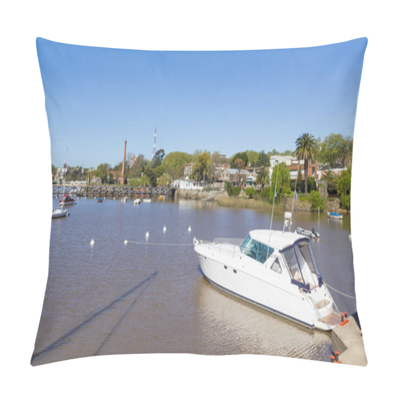 Personality  Boats Anchored In The Port Of The City Of Colonia Del Sacramento Pillow Covers