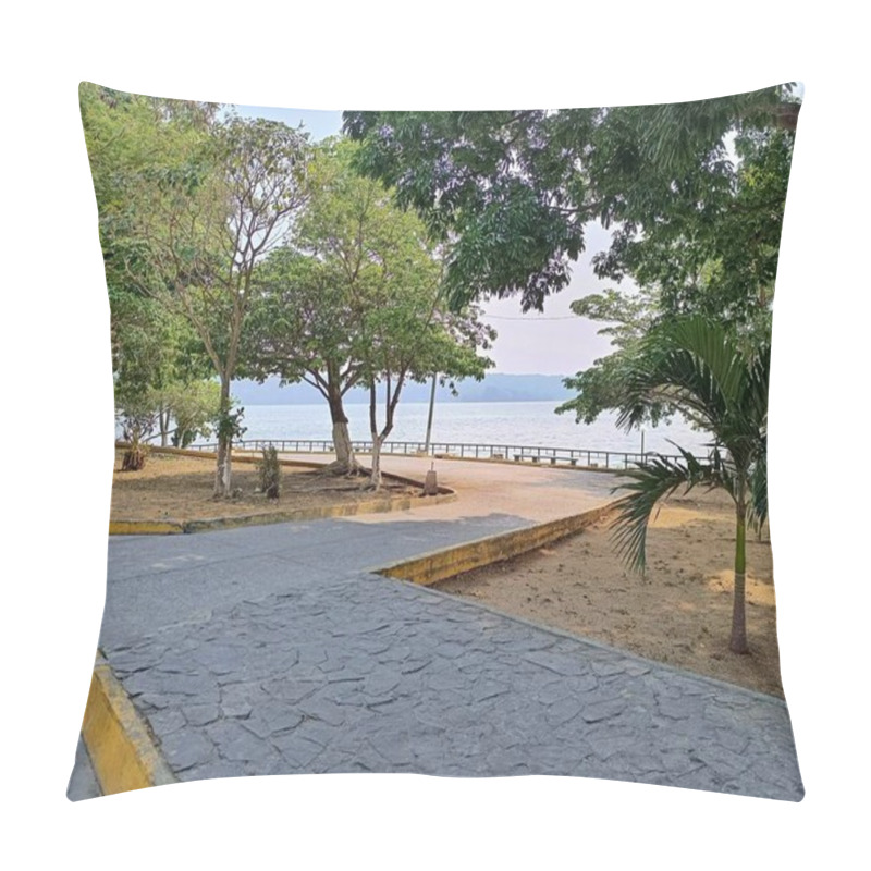 Personality  Scenic View Of Concordia Park At The Entrance Of Flores Island, Peten, Guatemala Pillow Covers