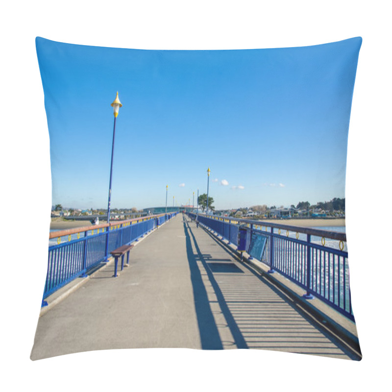 Personality  New Brighton Pier In Christchurch, New Zealand Pillow Covers