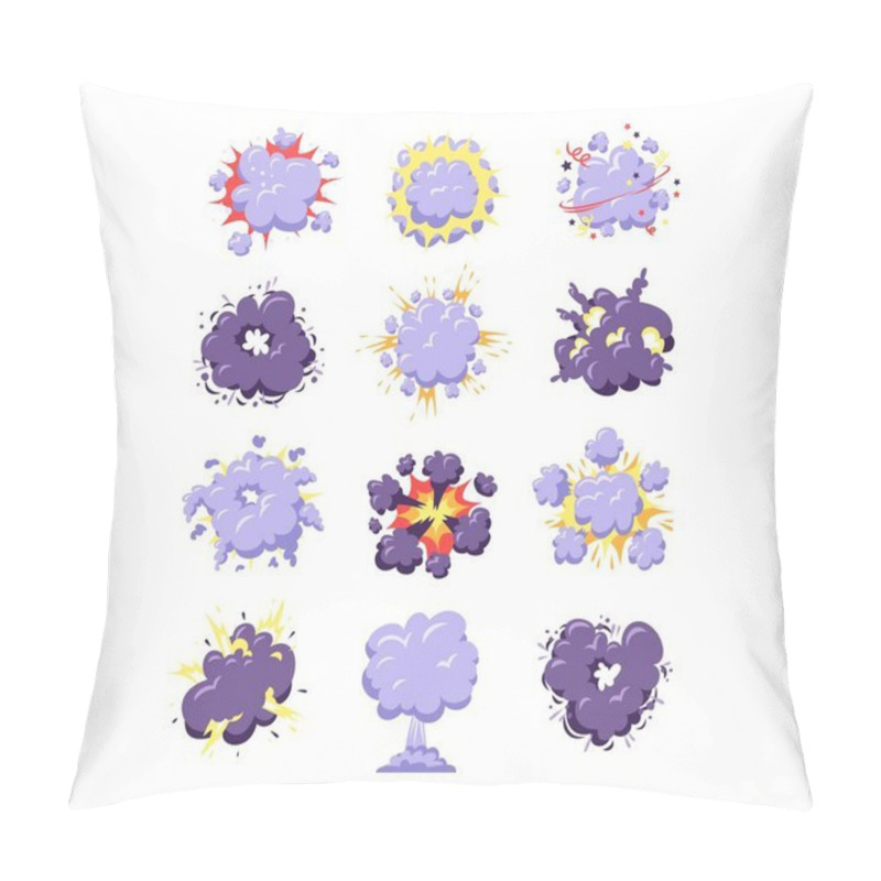 Personality  Boom Explosion Vector Illustration. Pillow Covers