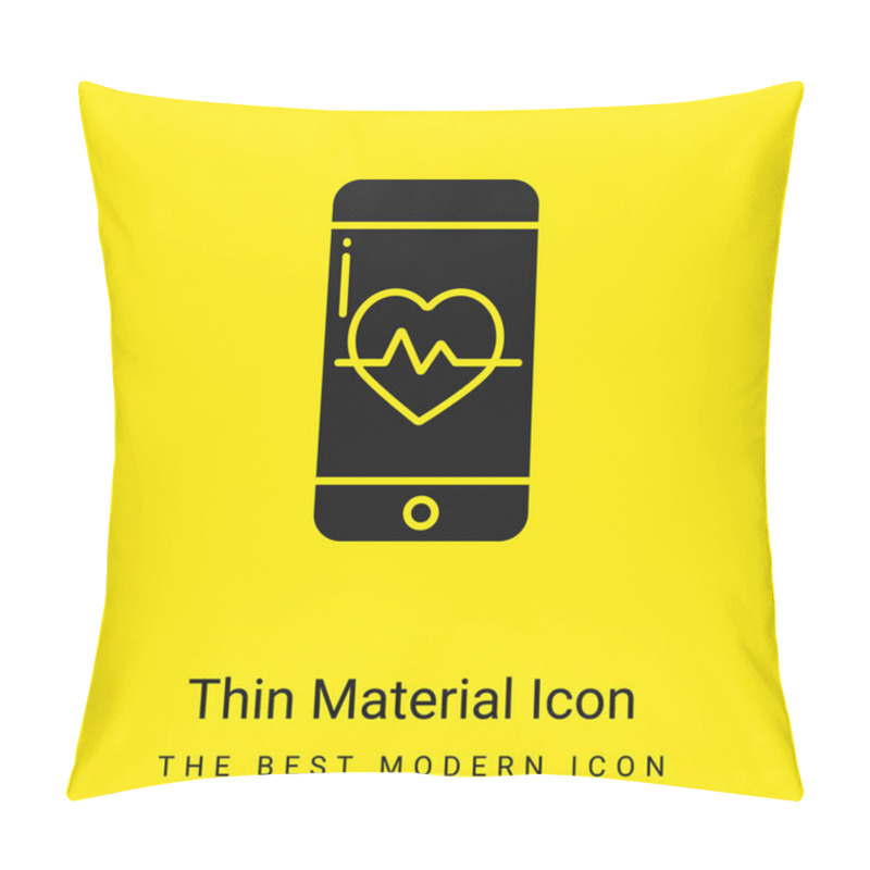 Personality  App Minimal Bright Yellow Material Icon Pillow Covers