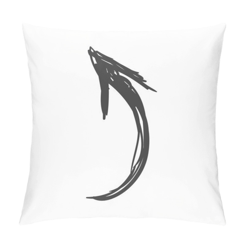 Personality  Sketch Arrow Icon. Direction Design. Vector Graphic Pillow Covers