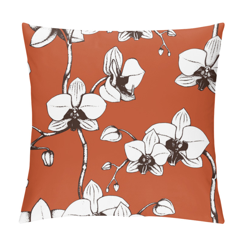 Personality  Pattern With Orchid Flowers Pillow Covers