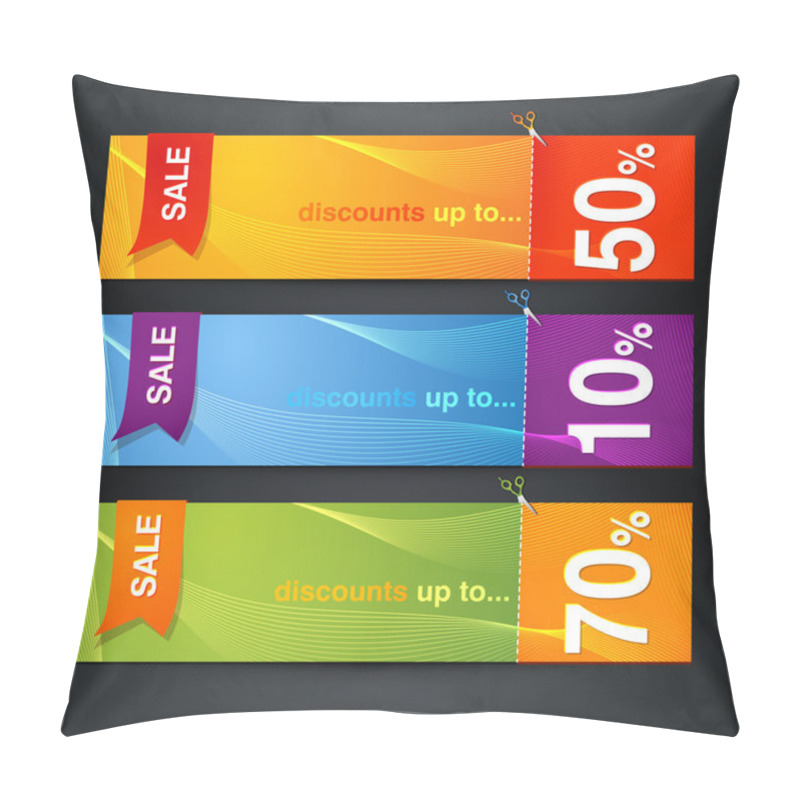 Personality  Discount Labels.   Vector Illustration  Pillow Covers