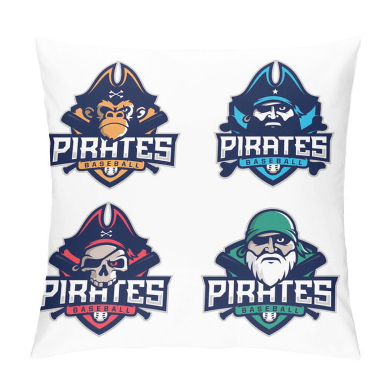 Personality  Modern Professional Set Emblem Pirates For Baseball Team Pillow Covers