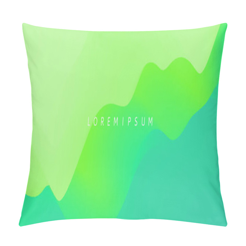 Personality  Landscape With Green Mountains. Mountainous Terrain. Abstract Nature Background. Vector Illustration.  Pillow Covers