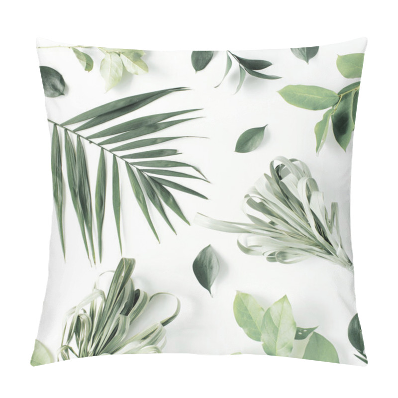 Personality  Green Pattern With Leaves Pillow Covers