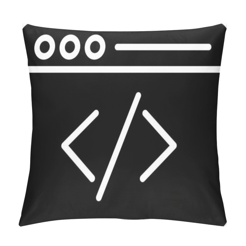 Personality  Code Icon Symbol Art Pillow Covers