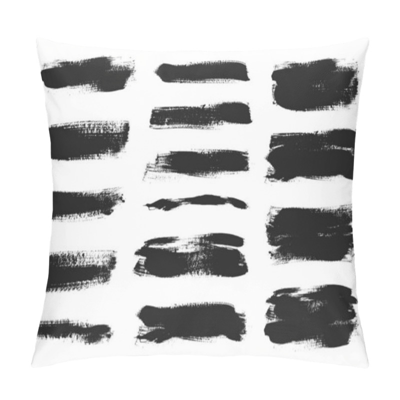 Personality  Grunge Ink Strokes. Brush Strokes Boxes, Texture Banners Pillow Covers