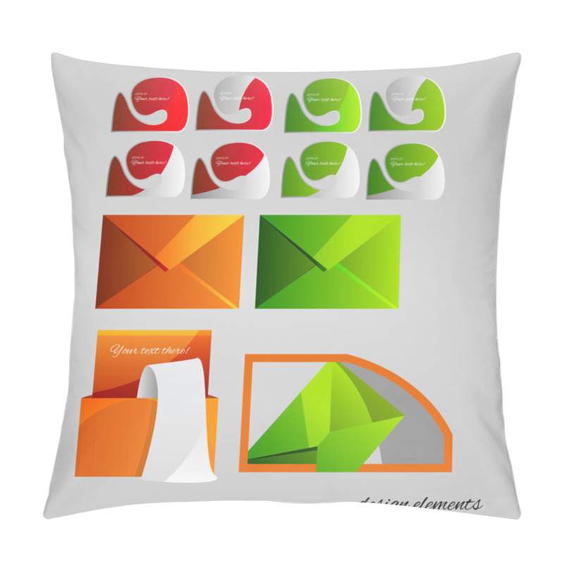 Personality  Vector Set Of Design Elements. Pillow Covers