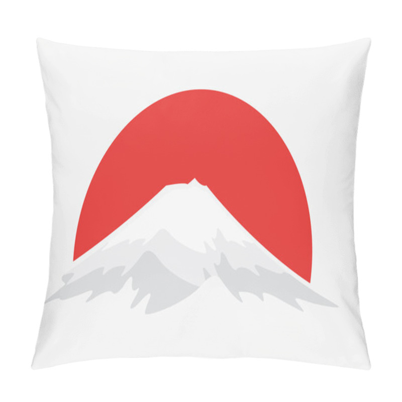 Personality  Vector Logo Design Element. Mountain, Japan Nature Pillow Covers